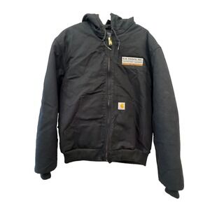 CARHARTT MEN FLANNEL-LINED ACTIVE JAC J140 - LOOSE FIT - FIRM DUCK - 3 WARMEST